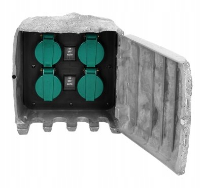 Zahradní zásuvka Stone Orno, 4 výstupy, 3m kabel