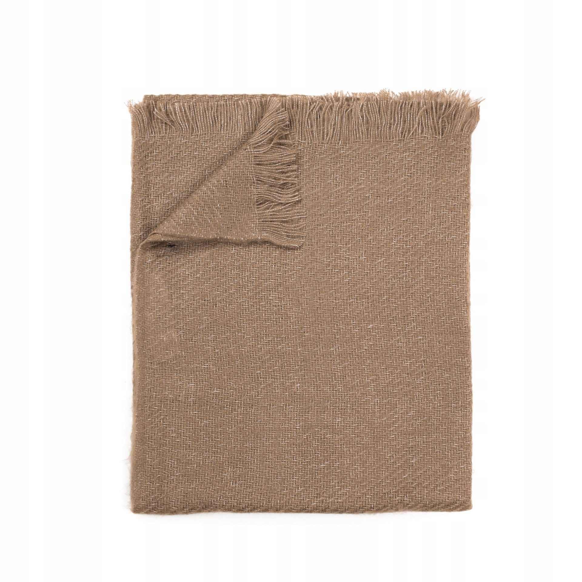 

Szal Ciemno Bezowy Jeden Kolor Szalik Zima Damskie