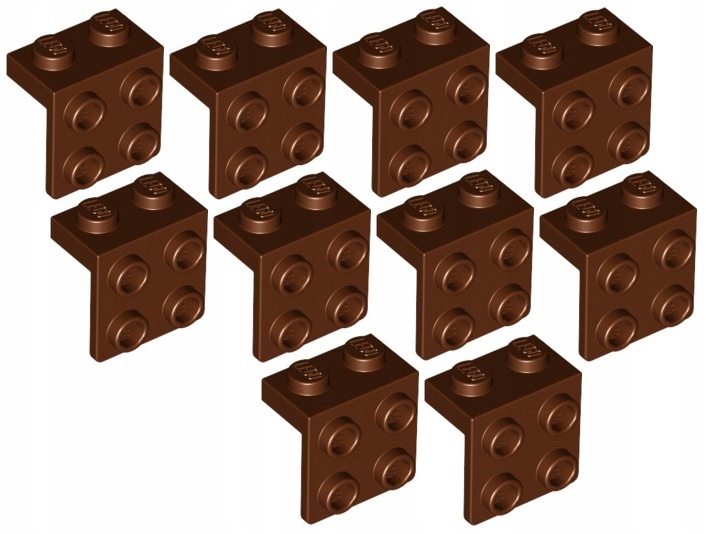

Lego Pł Łamana 1x2-2x2 Brązowa (44728/6117976) x10