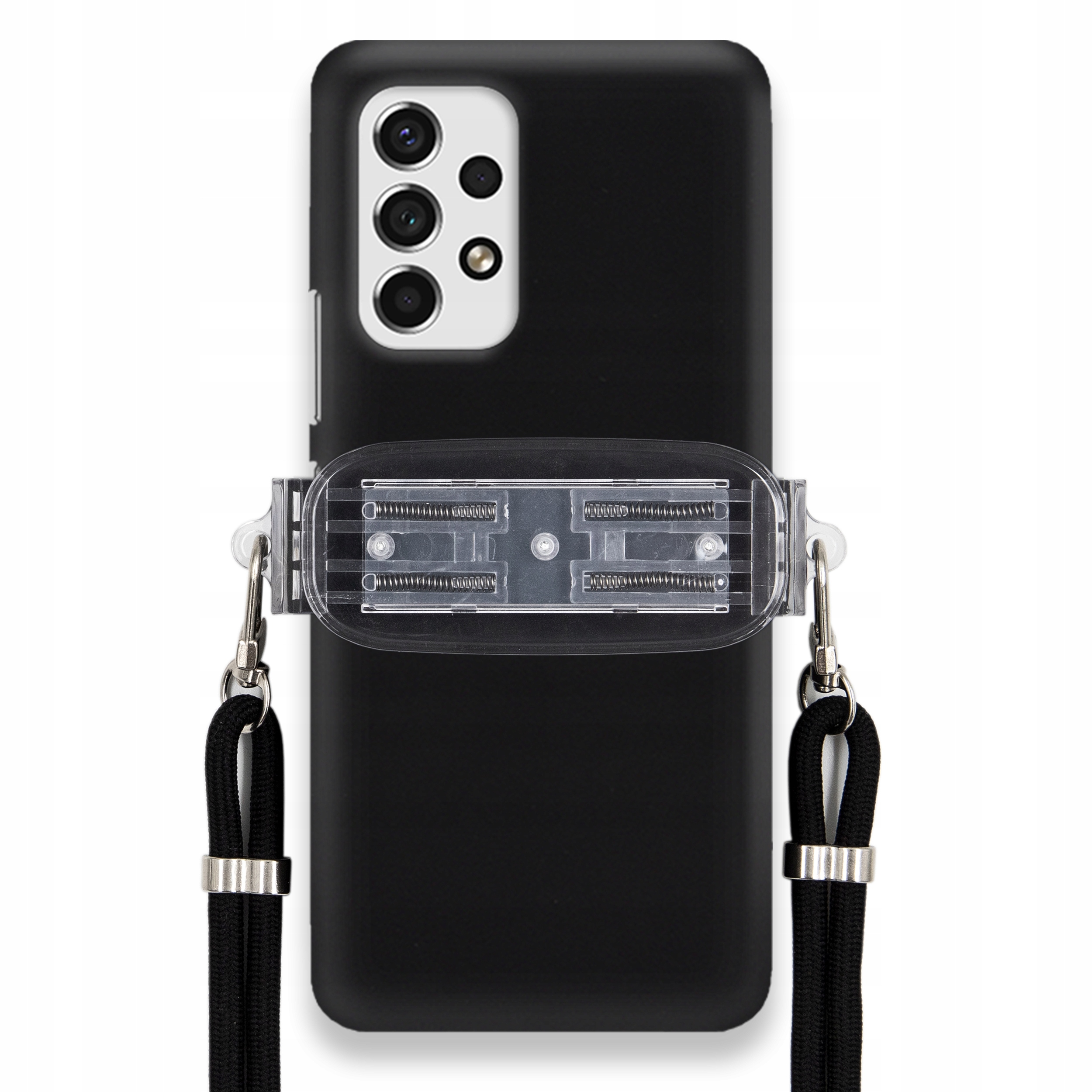 Pouzdro Pro Samsung A53 5G Smooth Černé Pouzdro Univerzální Držák Černá Šňůra