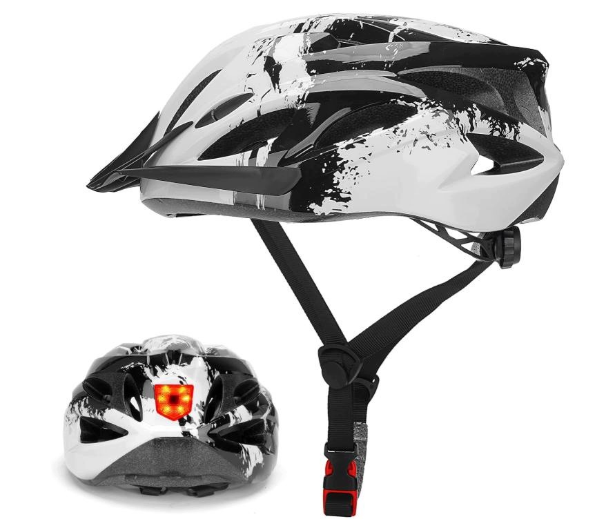 Kask Rowerowy Z Okularami Magnetycznymi Światło Led Usb Mtb