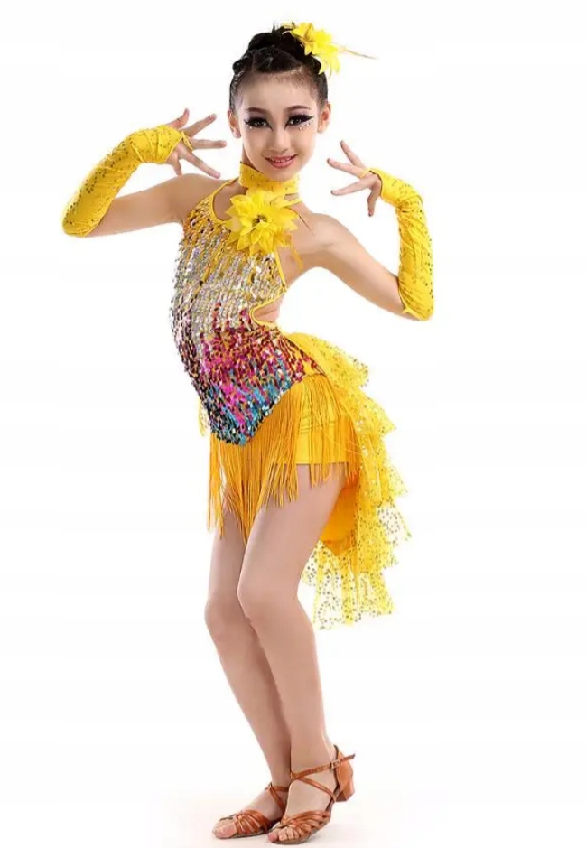 Sukienka Do Tańca Komplet 140 146 Dziecięca Latino 920