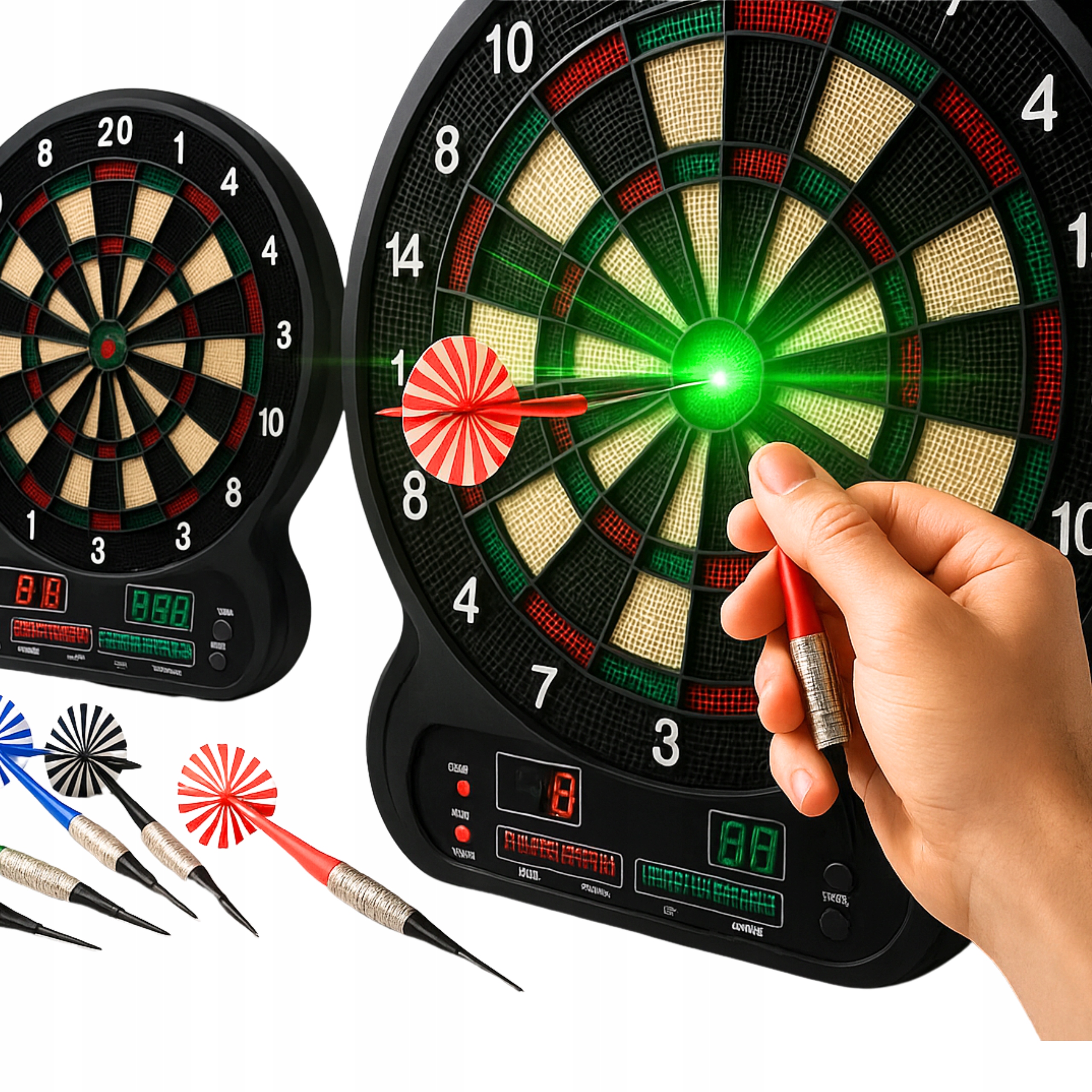 Tarcza Do Darta Elektroniczna Rzutki Dart LCD Gra Zestaw Z Lotkami