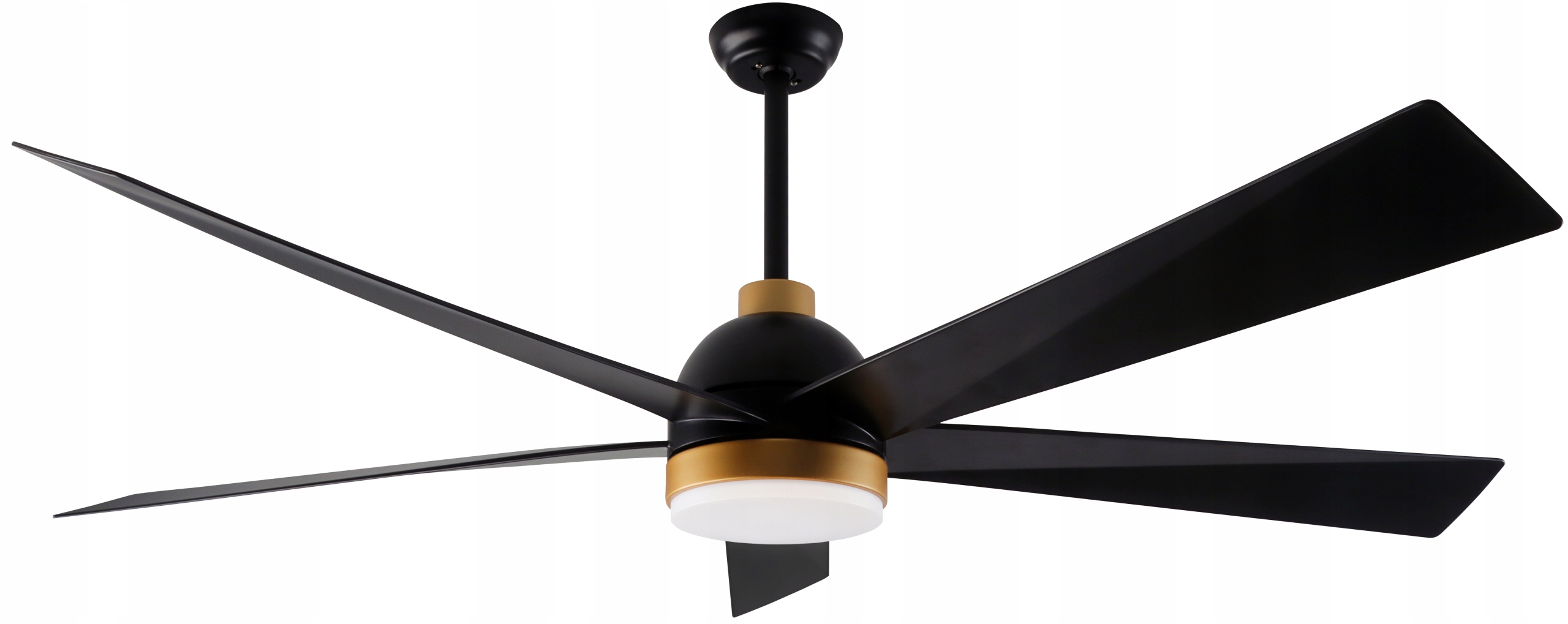 Stropný ventilátor Scorpio DC Led čierny/zlatý – 165 cm Diaľkový Ovládač súčasťou balenia