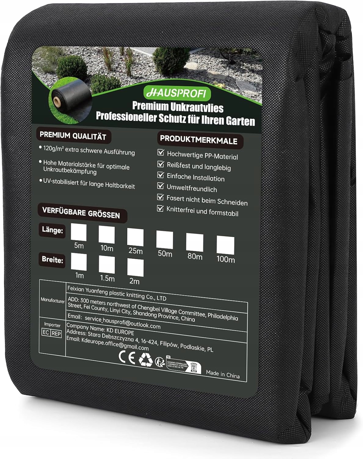 Agrotextília Čierna Agrotextília 1,5 x 50 m 100 g/m2 Uv+ Premium