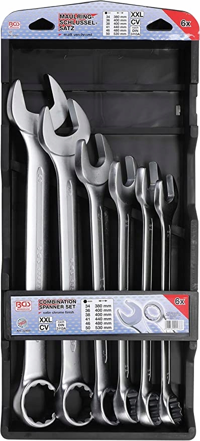 Bgs Sada plochých a očkových kľúčov dlhých 34 – 50 mm 6 ks