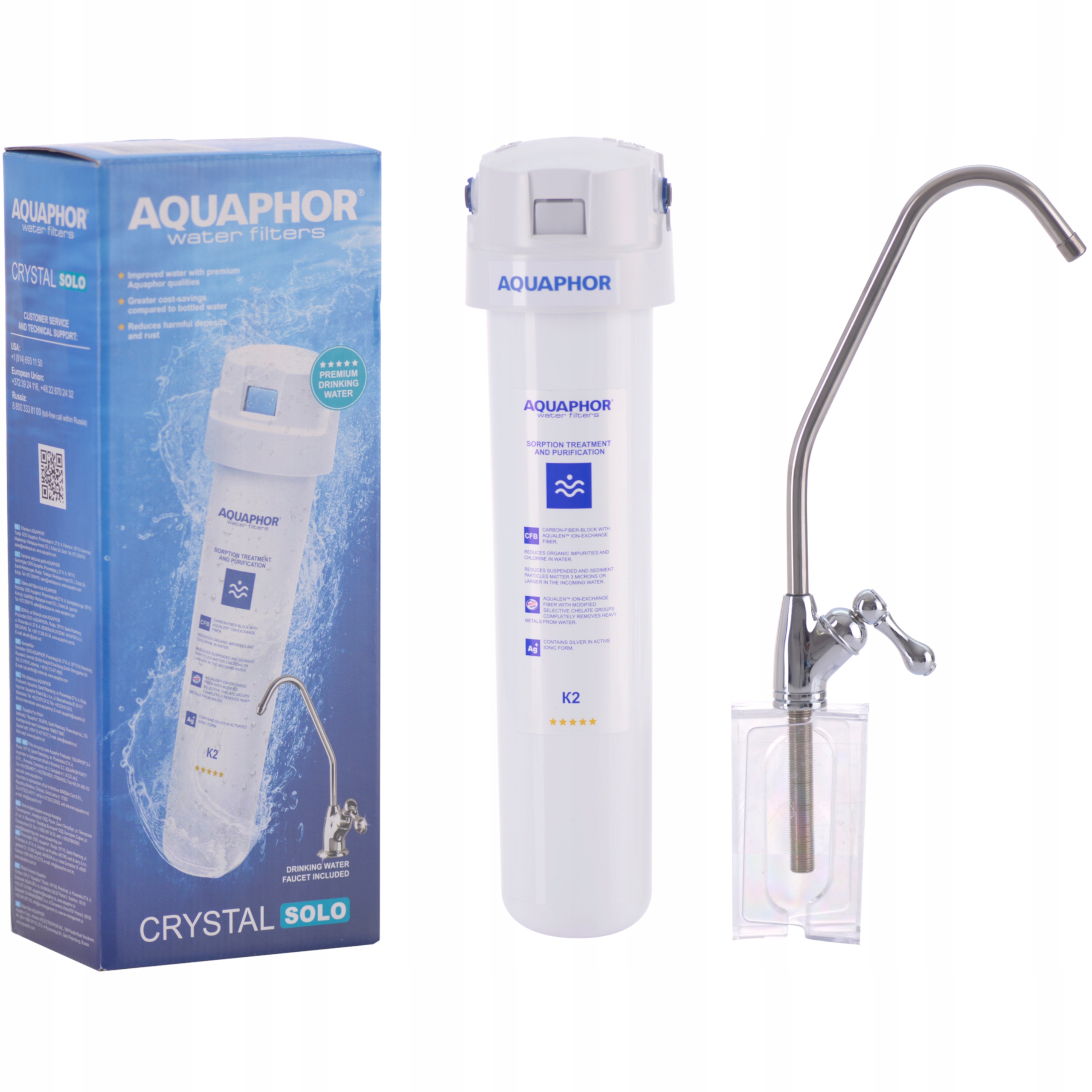

Filtr pod zlew Aquaphor Kryształ Solo wylewka
