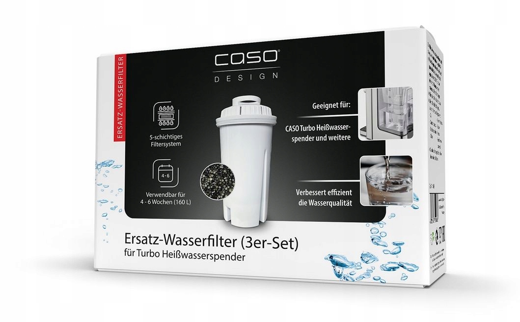 CASO DESIGN HD1000 HW550 HW400 HW660 HW770 filtry do wody 3szt ORYGINAŁ