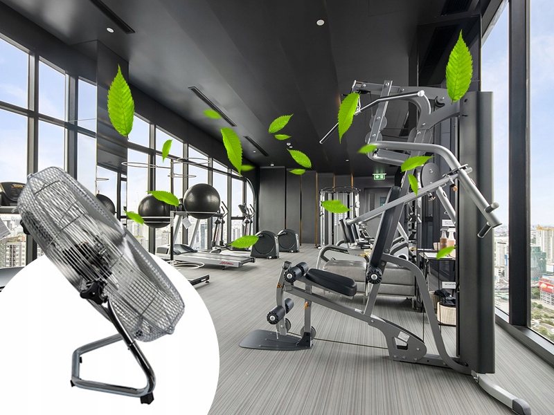 WENTYLATOR PODŁOGOWY MOCNY 220W DUŻY WIATRAK PRZEMYSŁOWY CYRKYLATOR METAL Marka FLEX