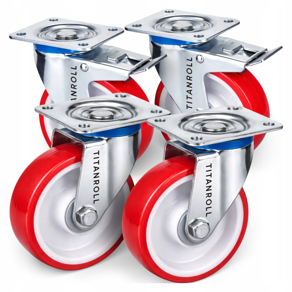 Otočná Kolečka Pro Přepravní Vozík S Brzdou 4x 125 mm 880 kg