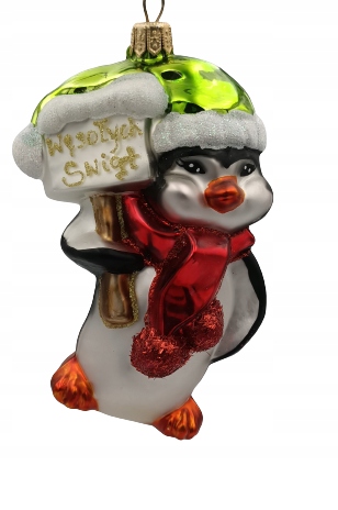 

Bombki Choinkowe Szklane Pingwin 13cm