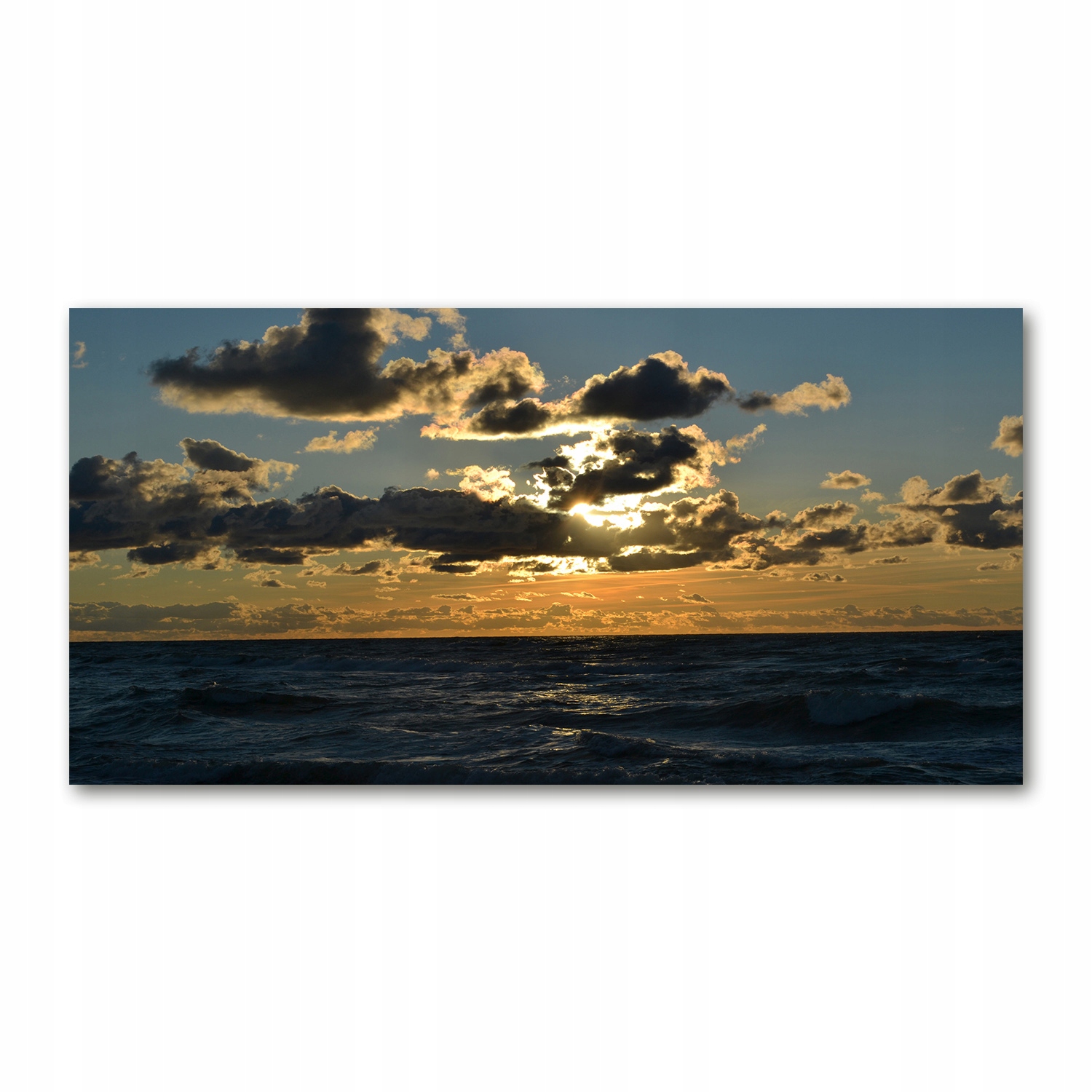 

Foto obraz szkło akryl Zachód nad morzem 120X60 cm