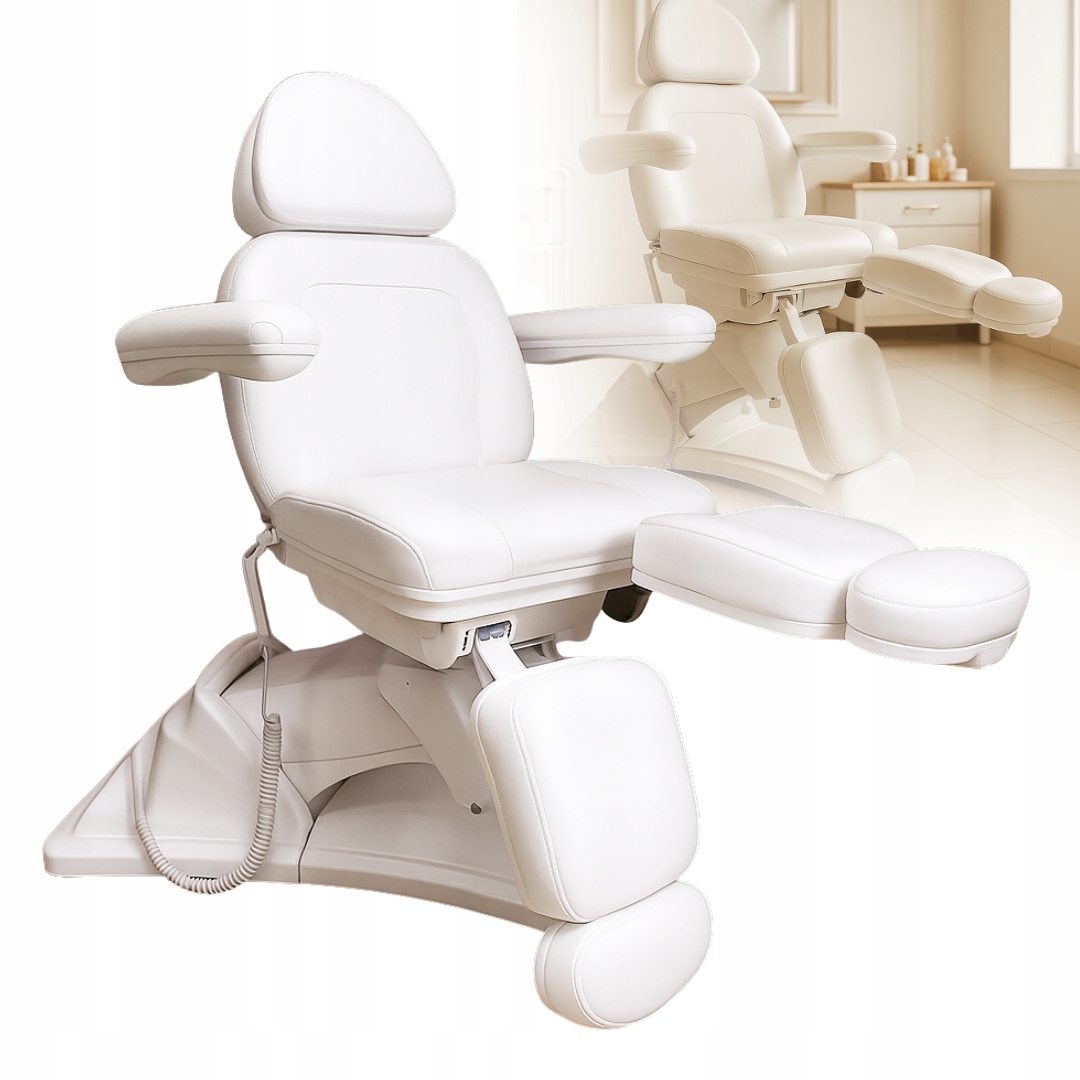 Fotel Kosmetyczny Elektryczny Obrotowy Leżanka Spa Pedicure Podologiczny