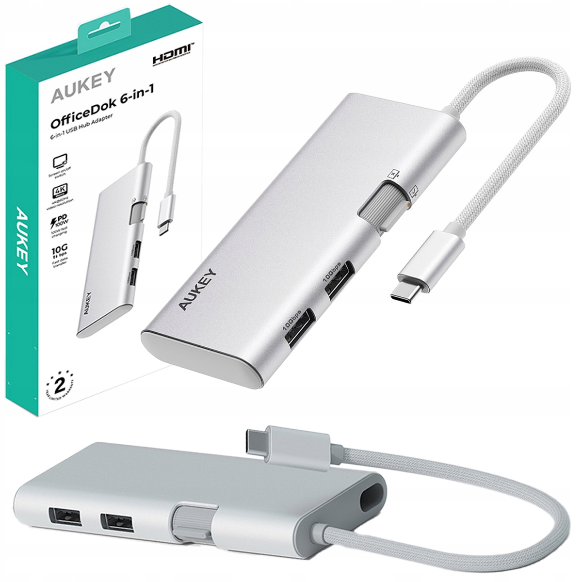 Hub UH-CUH02 OfficeDok 6 w 1 koncentrator Usb-c Usb-a 100W Hdmi 4K 10 Gb/s
