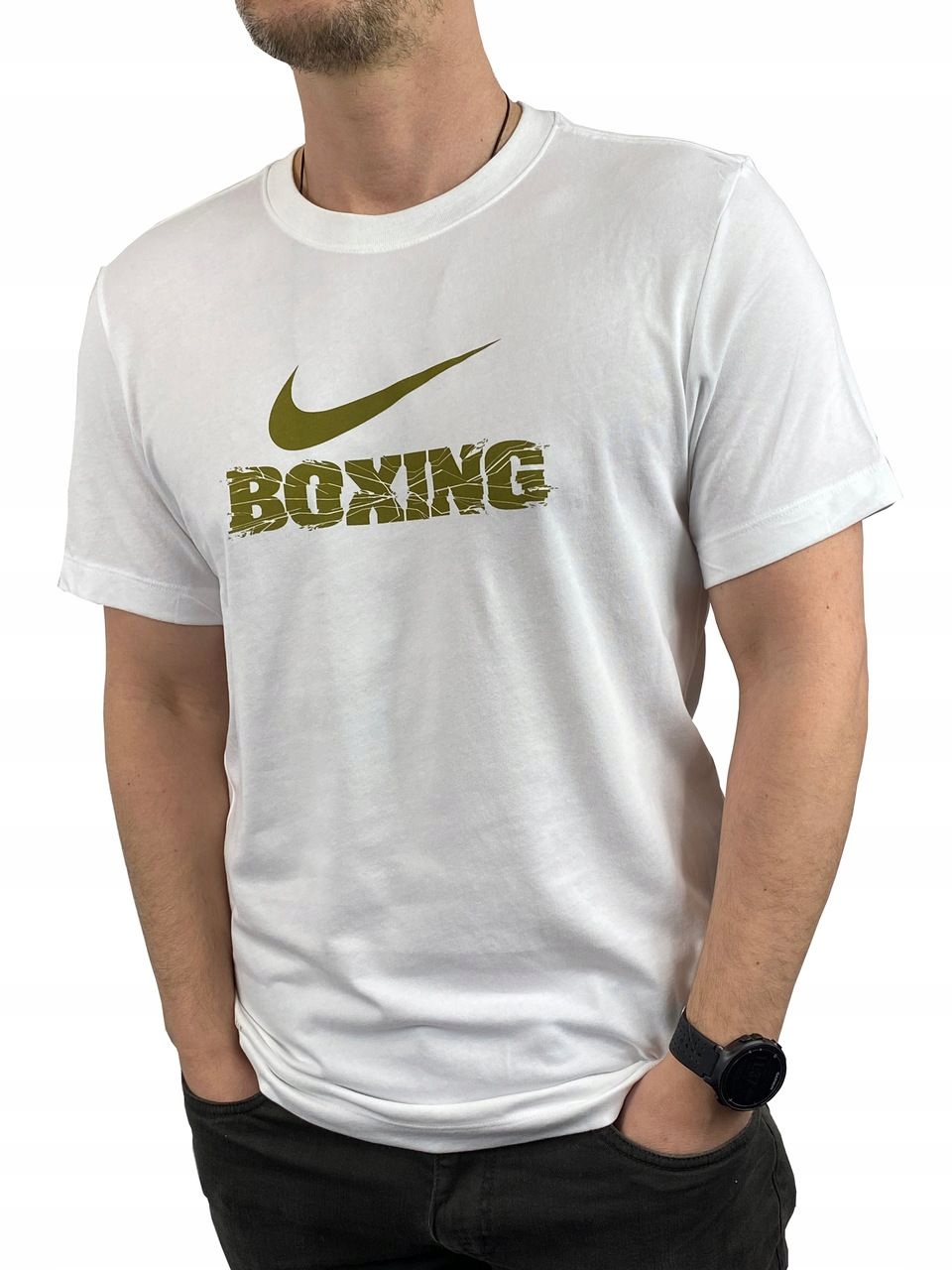 Koszulka sportowa biała Nike Boxing BX70 100 |XL