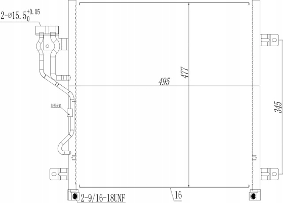 Hart 619 486 конденсатор, радиатор кондиционера