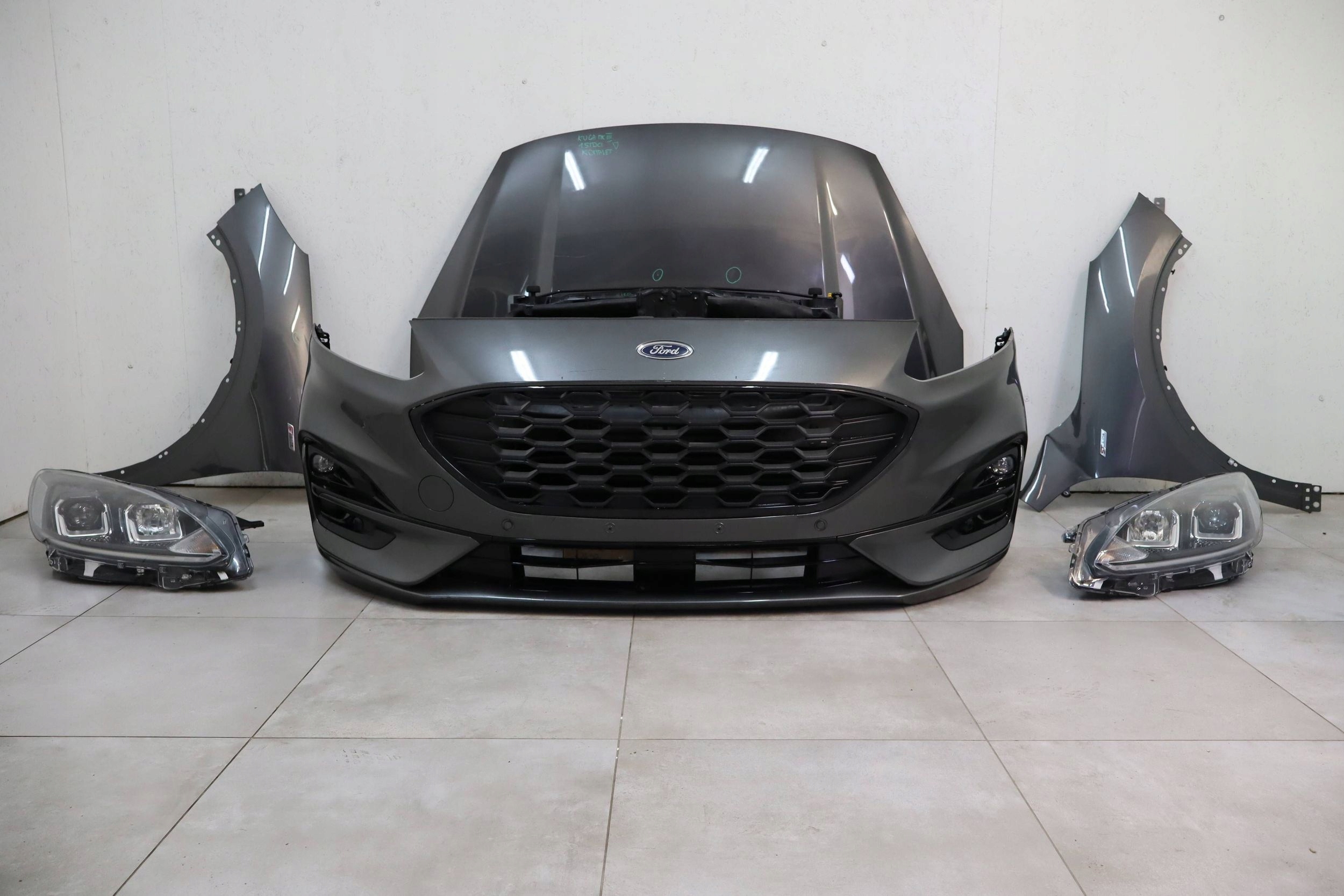 FORD KUGA MK3 ST-LINE PRZÓD KOMPLET MASKA ZDERZAK LAMPY CHŁODNICE BŁOTNIKI