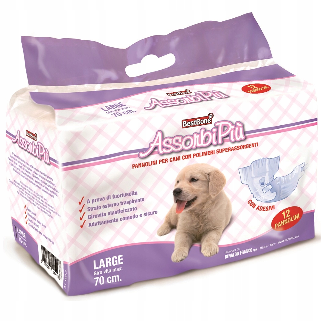 

BestBone pieluchy pampersy dla psów 12szt. L