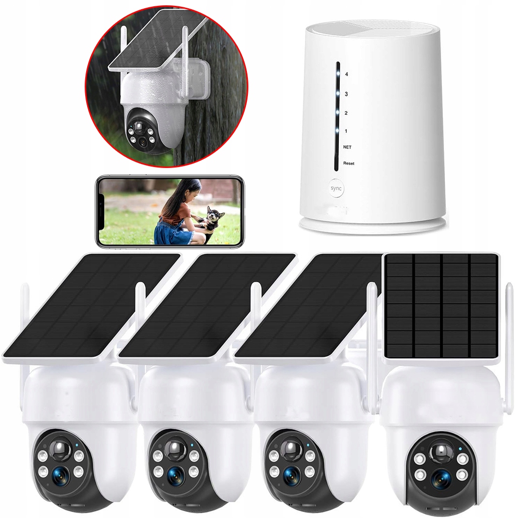 Kamera kopułkowa (dome) IP ieGeek 4MPX KAMERA SOLARNA 4X ZOOM 4 Mpx