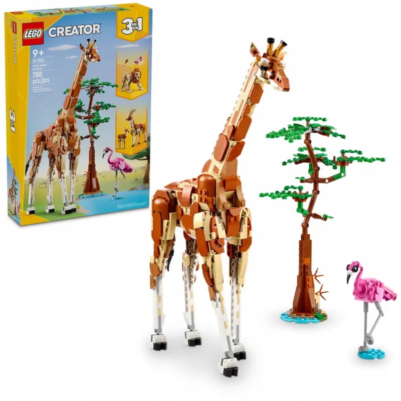 Lego Creator 3V1 Divoká Zvířata Ze Safari Žirafa Lev Sada Stavebnice 780 Dílků