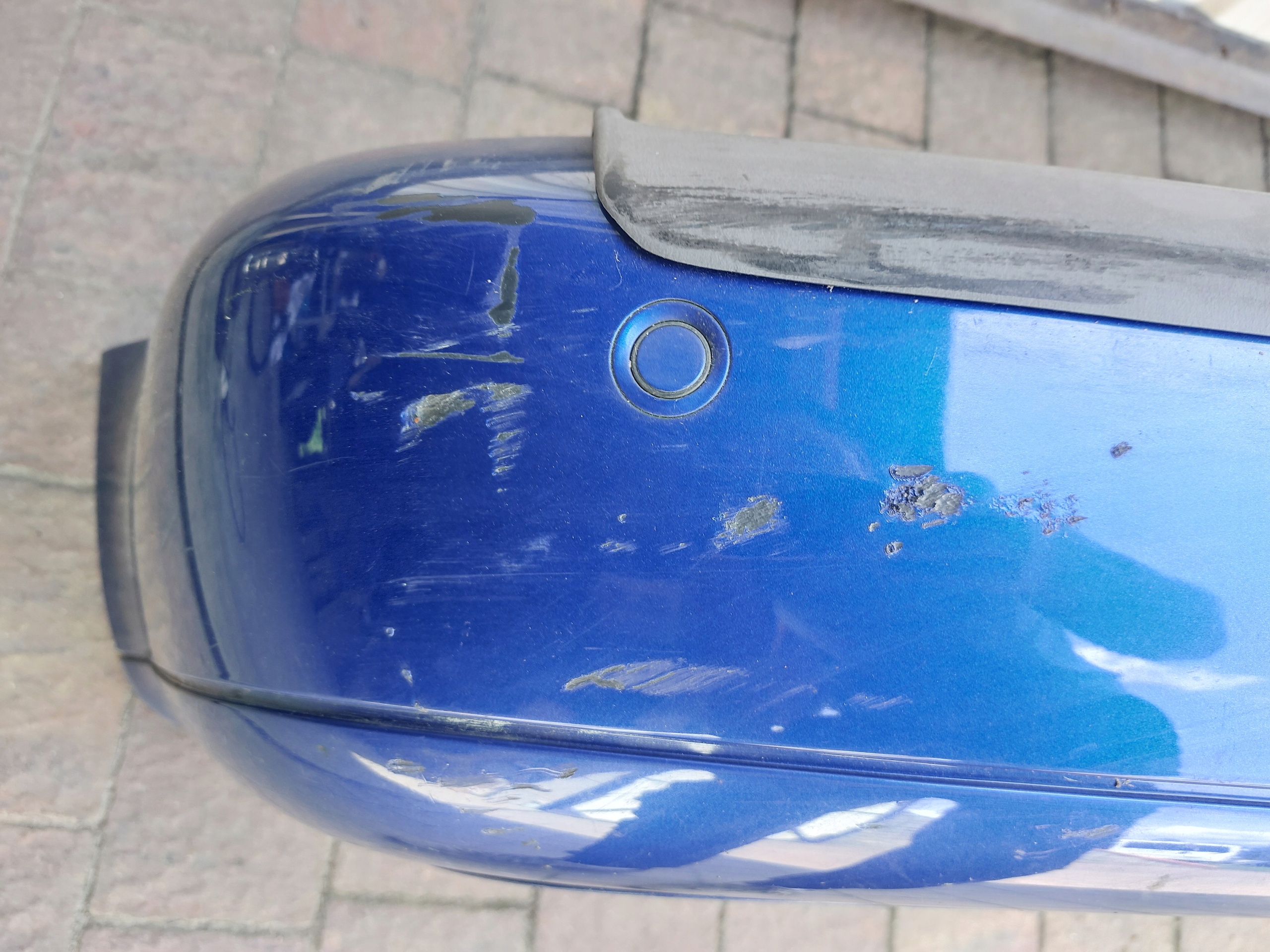bumper rear part VW CADDY 12r PDC blue