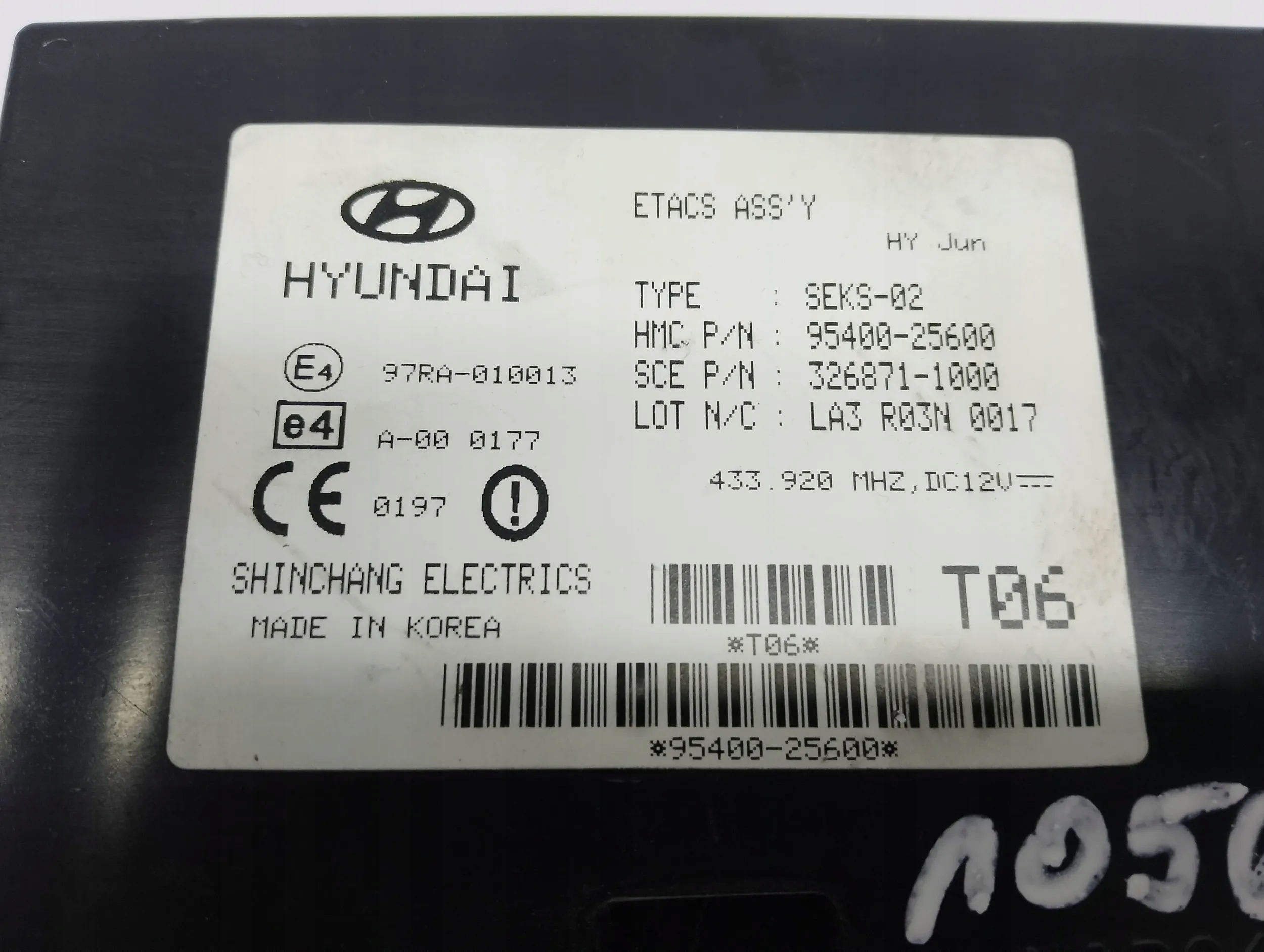 comfort control unit Hyundai Accent 9540025600