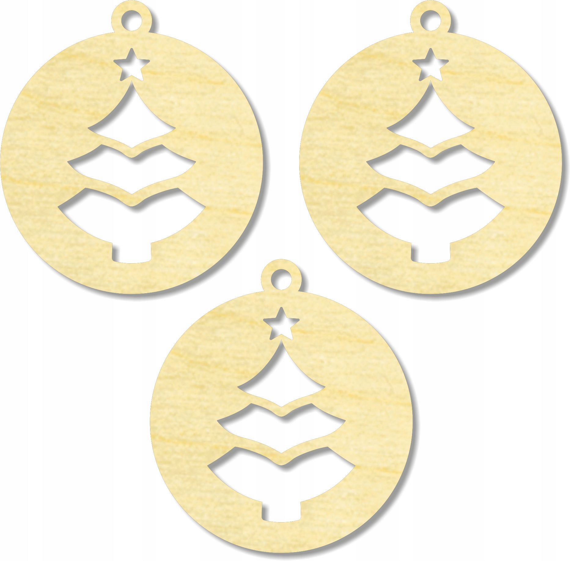 

Bombki drewnianie ozdoby na choinkę 3 szt bałwanek