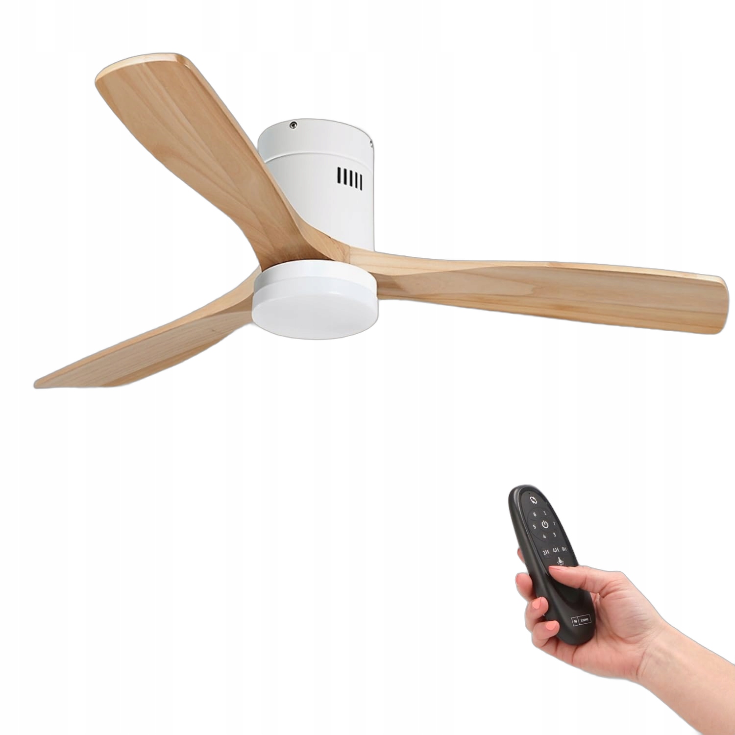 Stropný ventilátor s Led osvetlením Cct Energy 58W 6 rýchlostí, biely