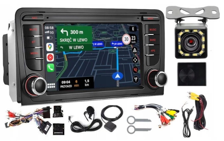 Rádio Navigácia Gps Wifi Bt Android Carplay Audi A3 8P 2003-2012 2GB 64GB