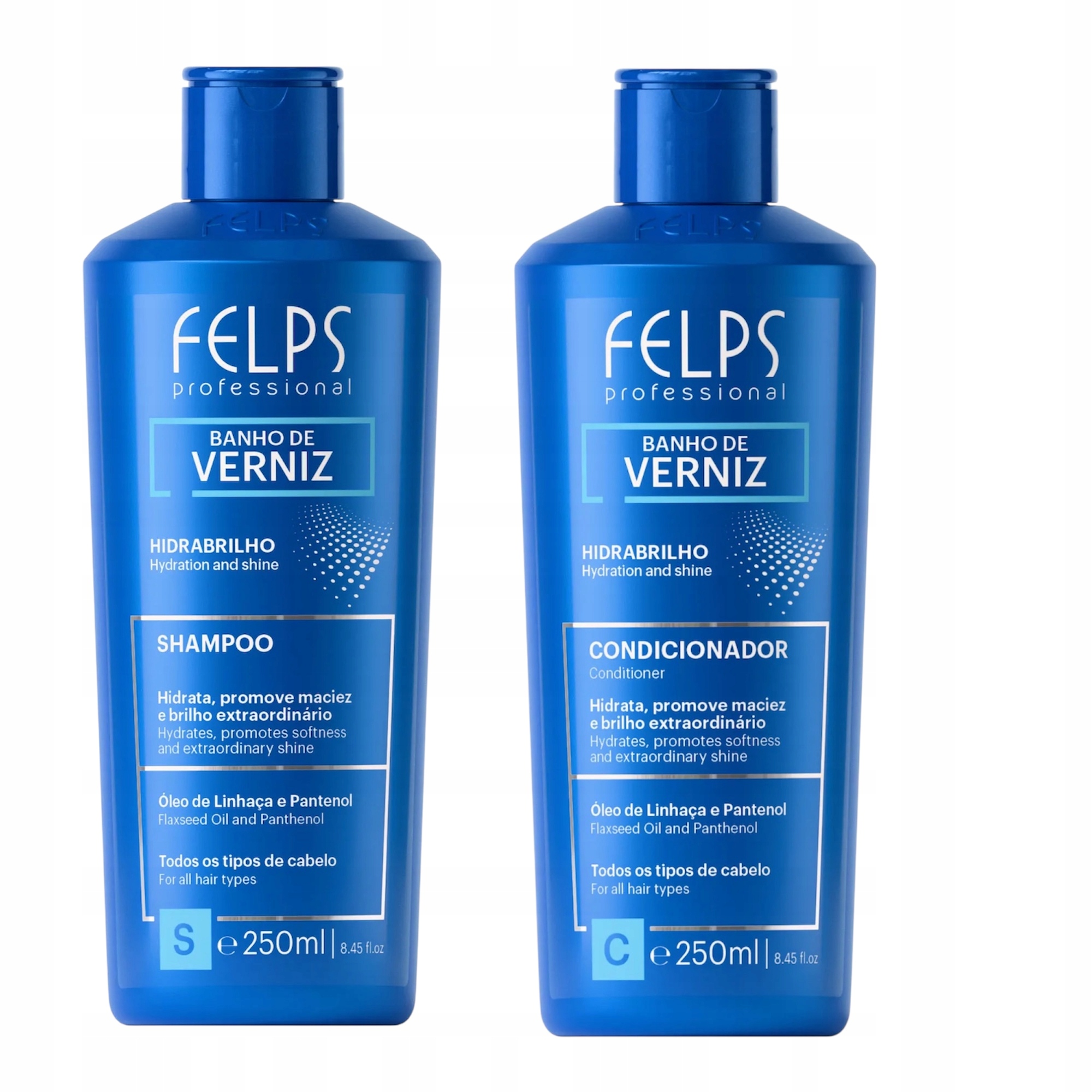 Zestaw Felps Verniz szampon odżywka 2x250 połysk, nawilżenie, no frizz