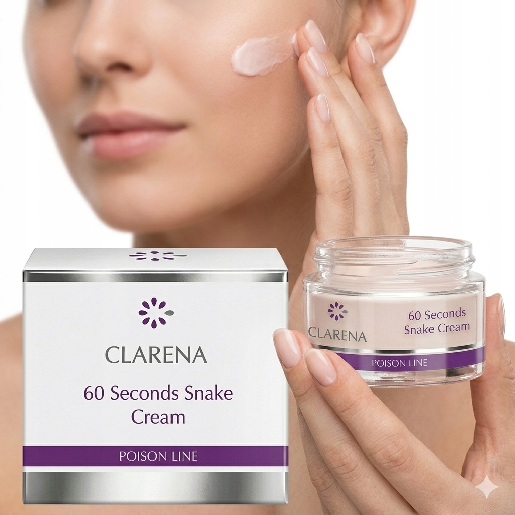 Clarena 60 Seconds Snake Cream Krem z Jadem Żmii Silny Lifting Wygładzenie