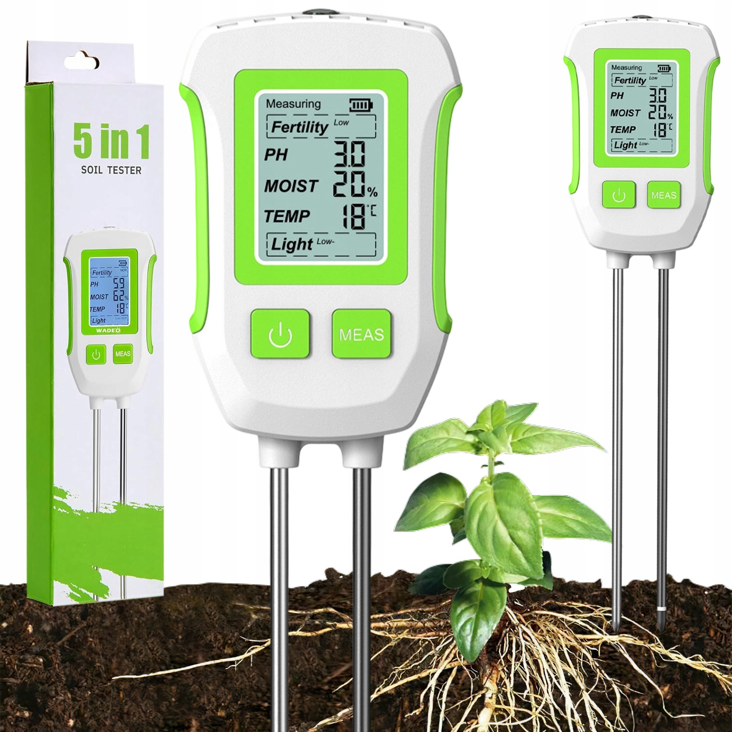 Kyseloměr Půdní Tester Půdního Ph Substrátu Měřič Vlhkosti 5V1