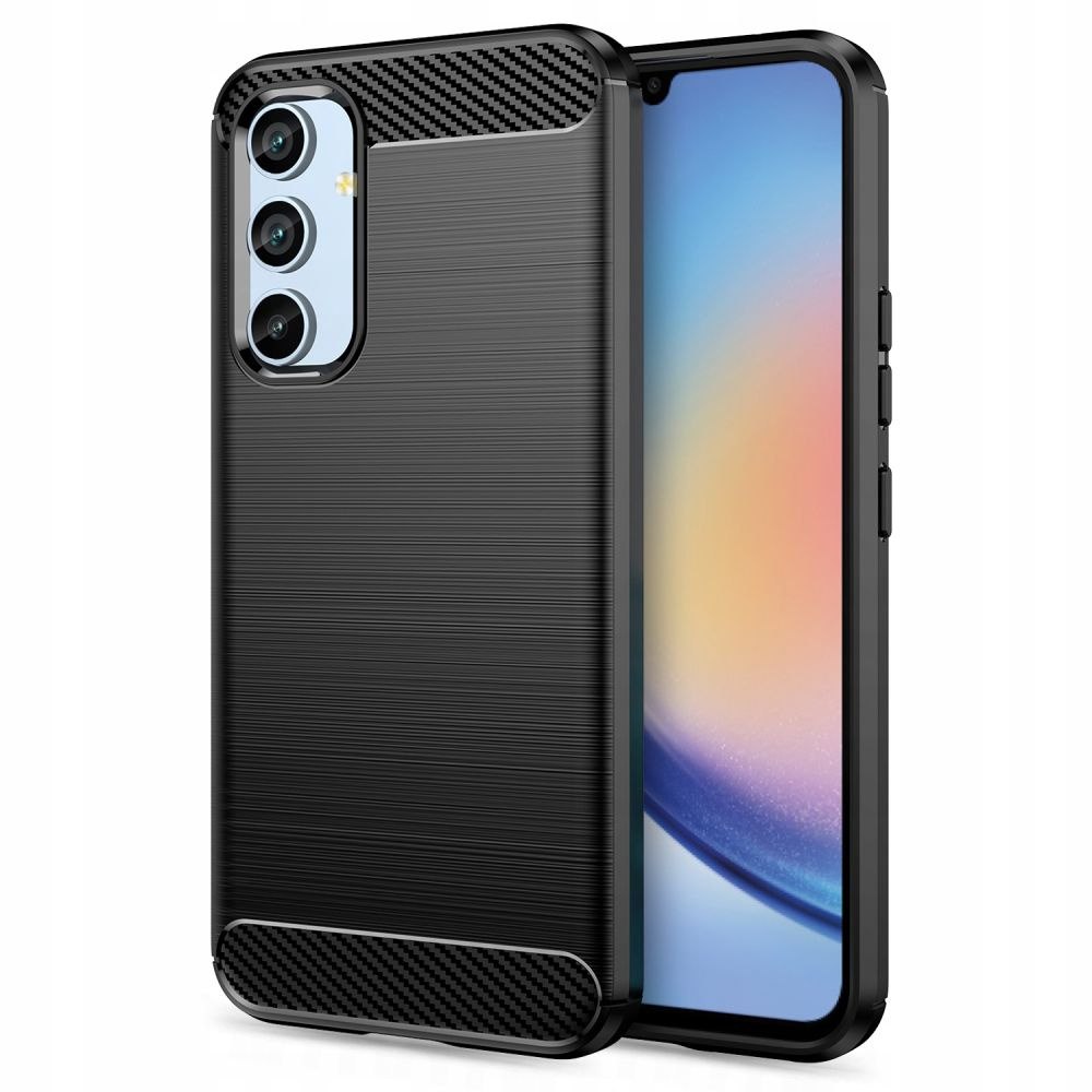 Techsuit Carbon Silicone etui na Samsung Galaxy A34 5G – czarne