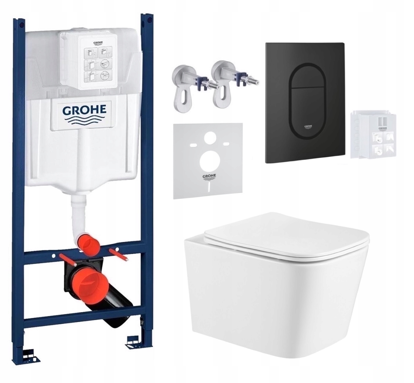 Grohe Rapid Sl s Wc misou Imprese Alba a tlačidlom čierny mat