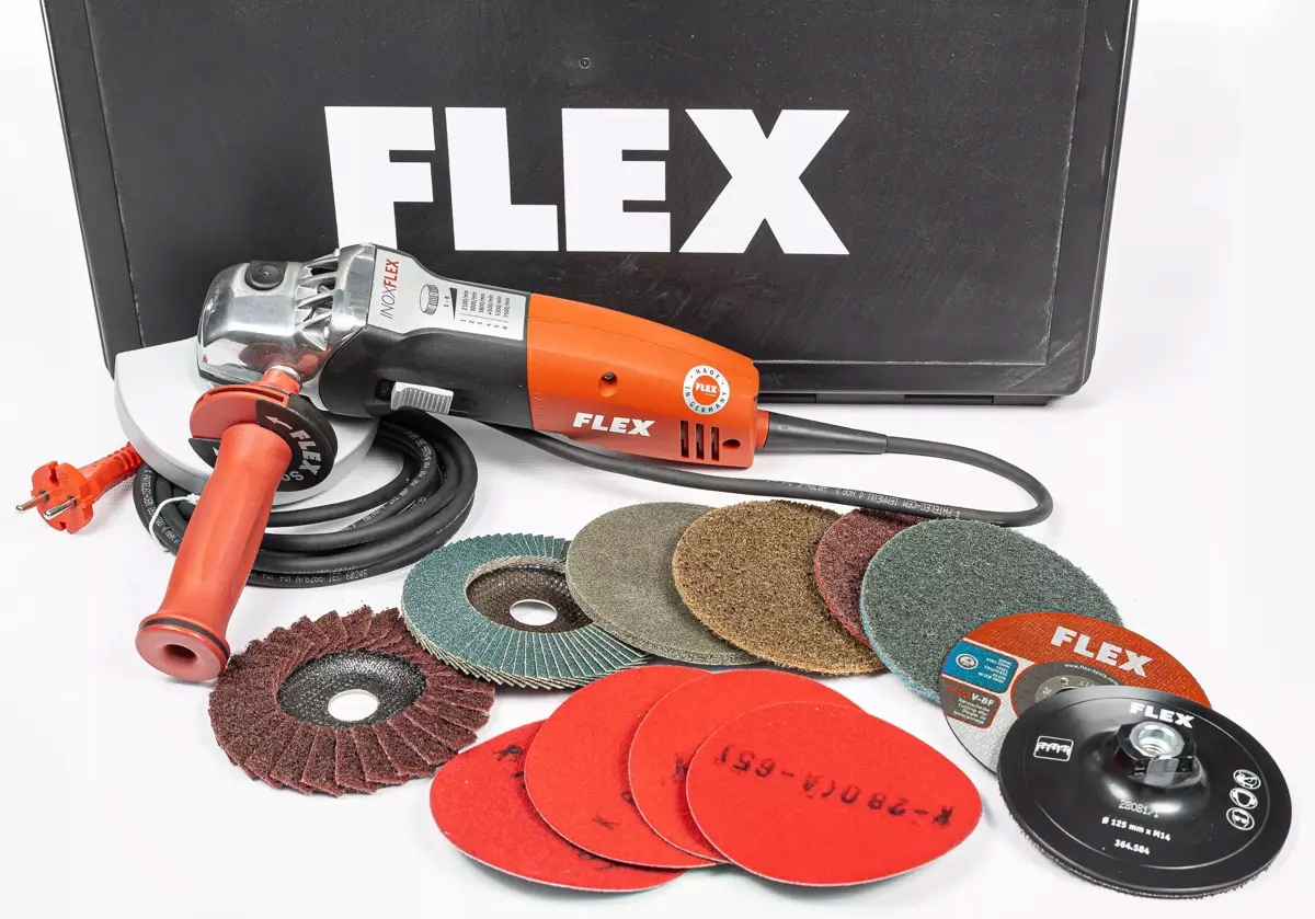 Szlifierka Flex LE 14-7 125 INOX ZESTAW Szerokość urządzenia 70 cm