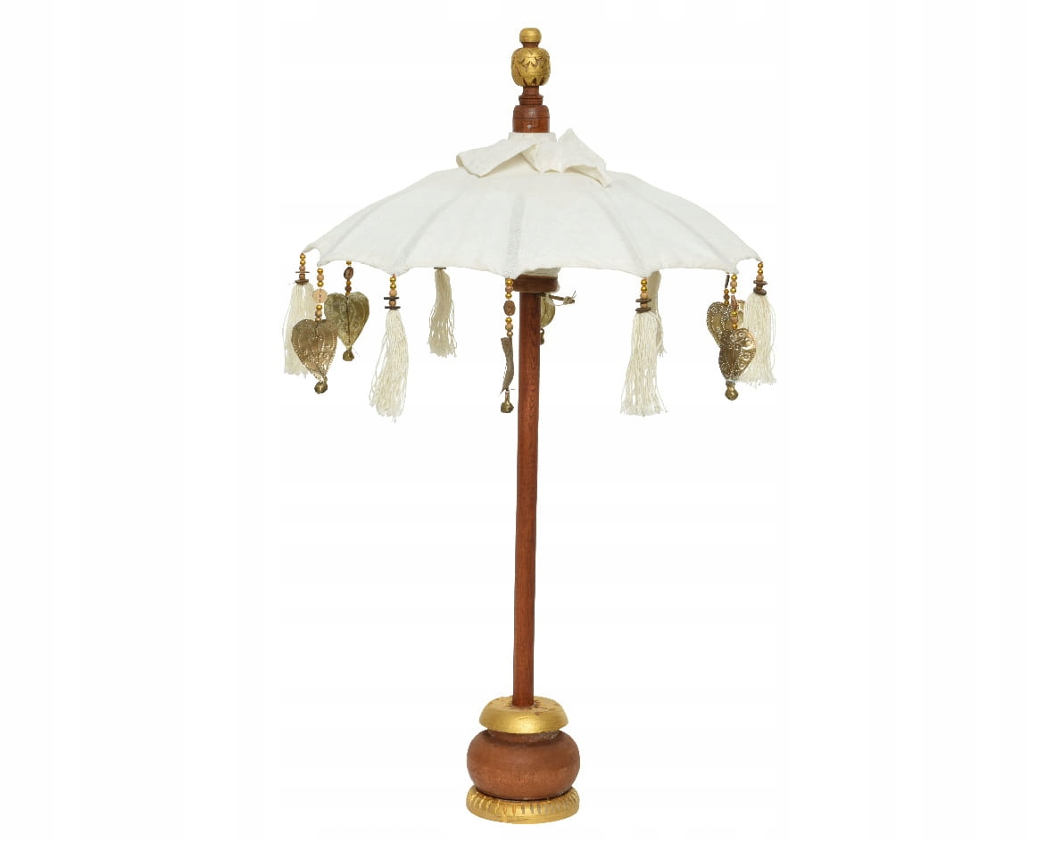 Stolový slnečník krémový bavlnený 40 cm ozdobný