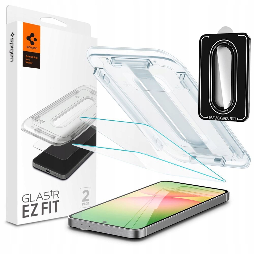 Spigen Szkło Hartowane Na Ekran Aparat Do Galaxy A56 5G Aplikator