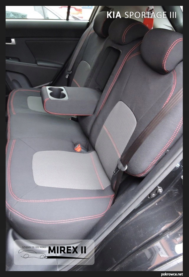 Pokrowce z tkanin tapicerskich Kia Sportage III Przeznaczenie komplet siedzeń