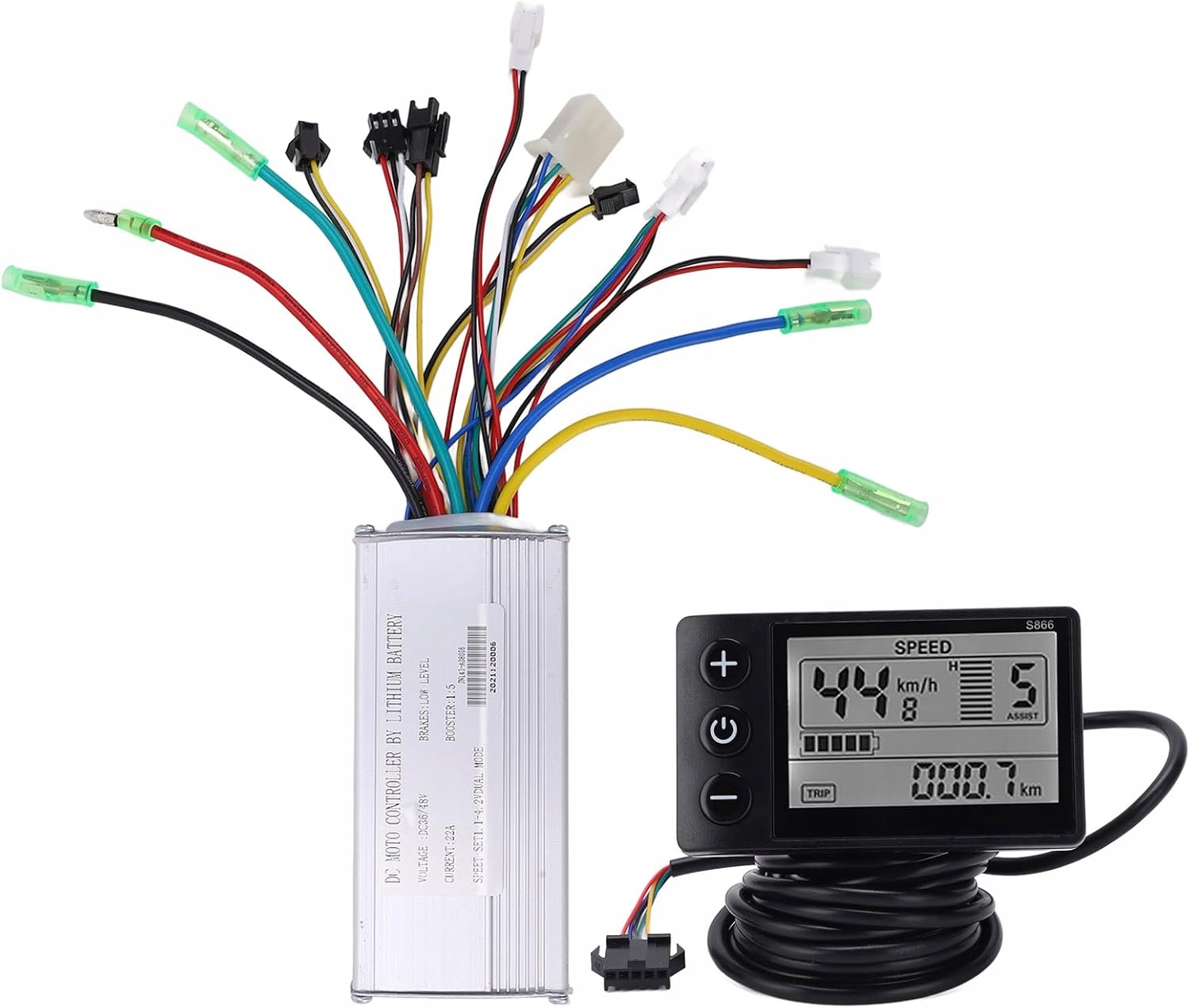 Sada bezkartáčového ovladače 36/48V 500/750W LCD 866 pro e-bike skútr