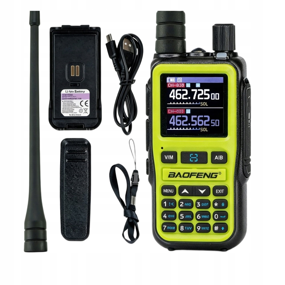 Baofeng UV-5R Eu Mini Radiotelefon Vhf Uhf Nasłuch Pasmo Lotnicze Am Fm
