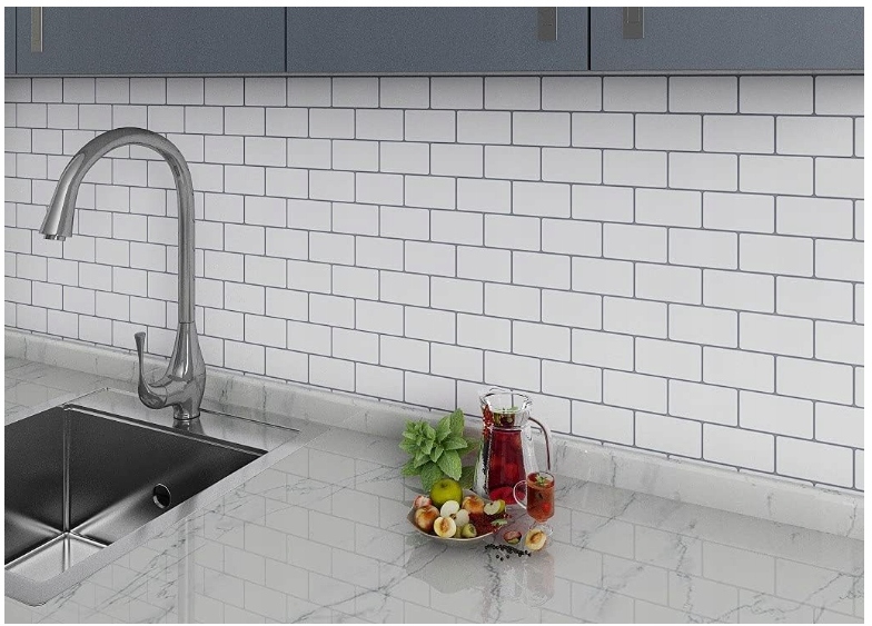 WoStick kuchenne winylowe płytki samoprzylepne 3D Długość 30.5 cm