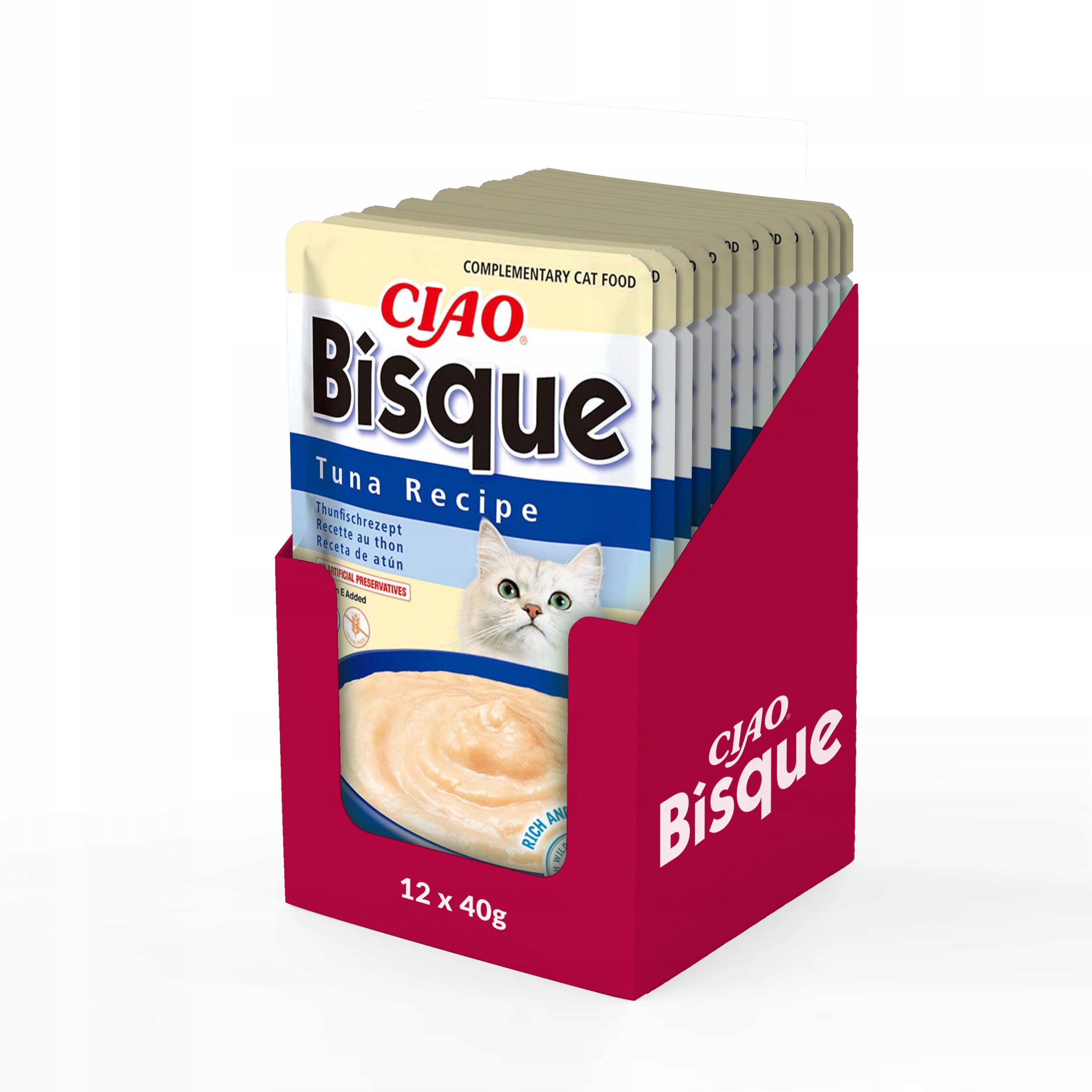 Levně Inaba Ciao Bisque hustá krémová polévka s tuňákem 40g mokré Krmivo Pro Kočky