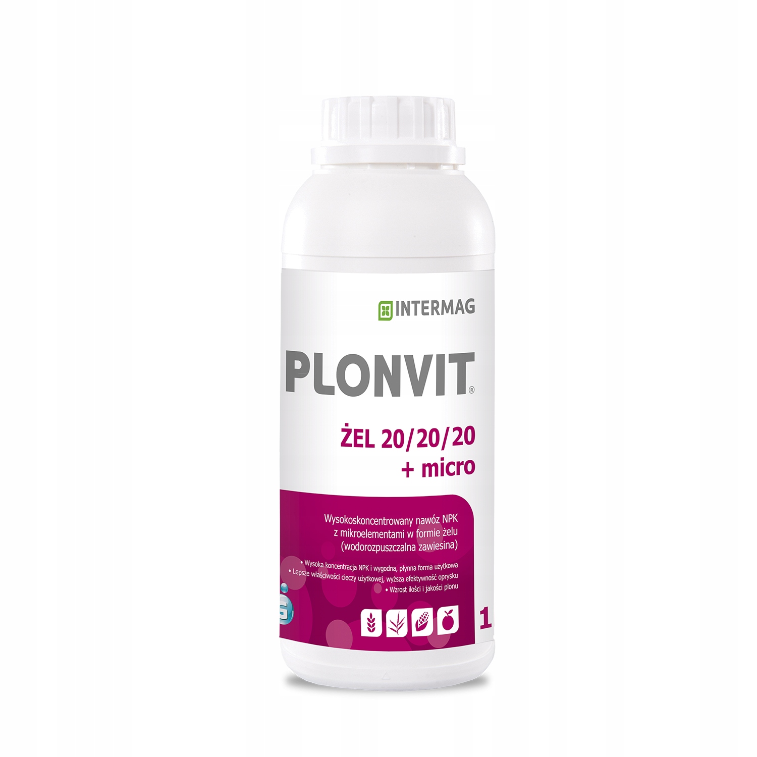 

Plonvit 20/20/20 Żel 1L Intermag nawóz dolistny