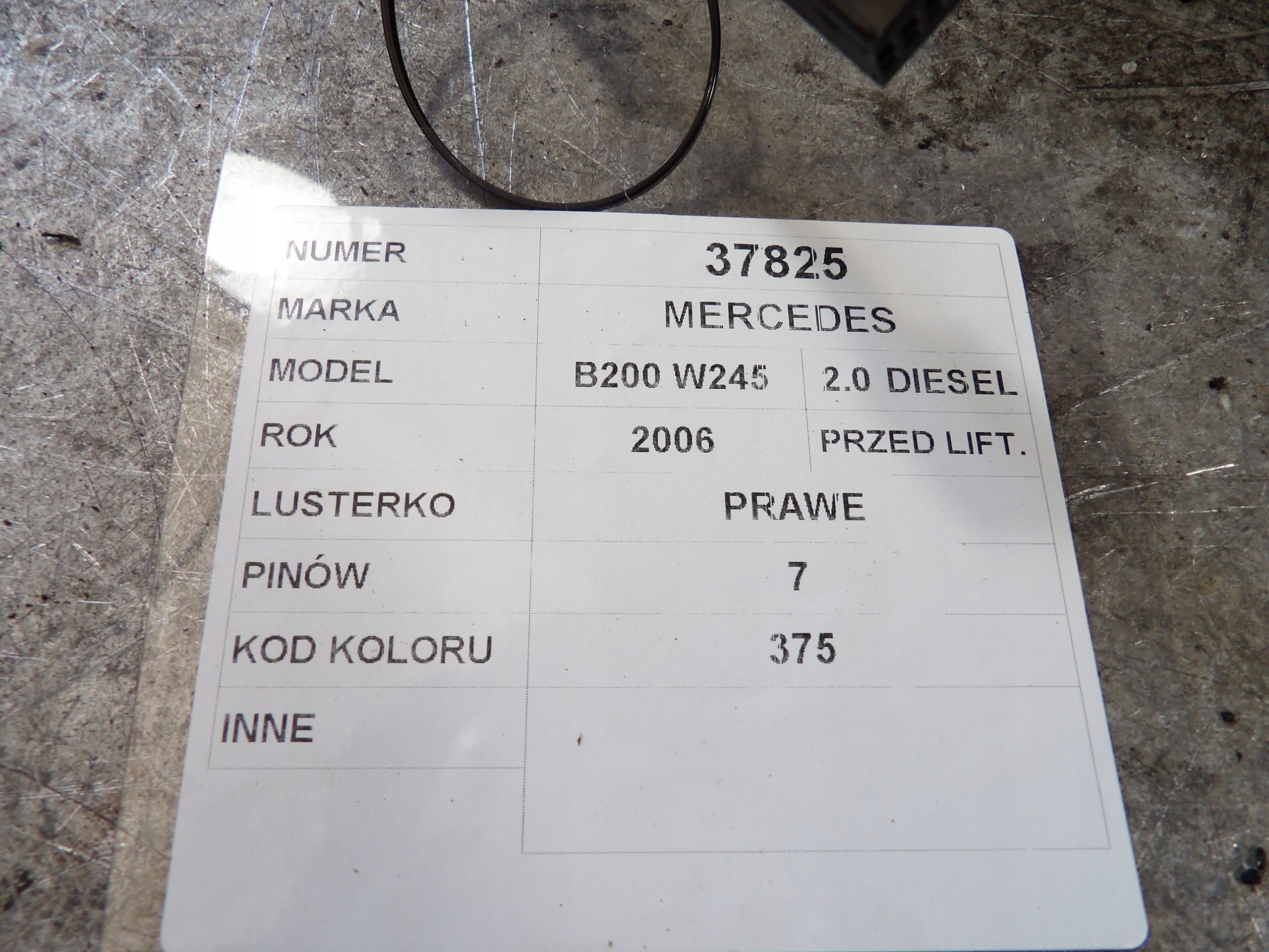 Mercedes W245 mirror right