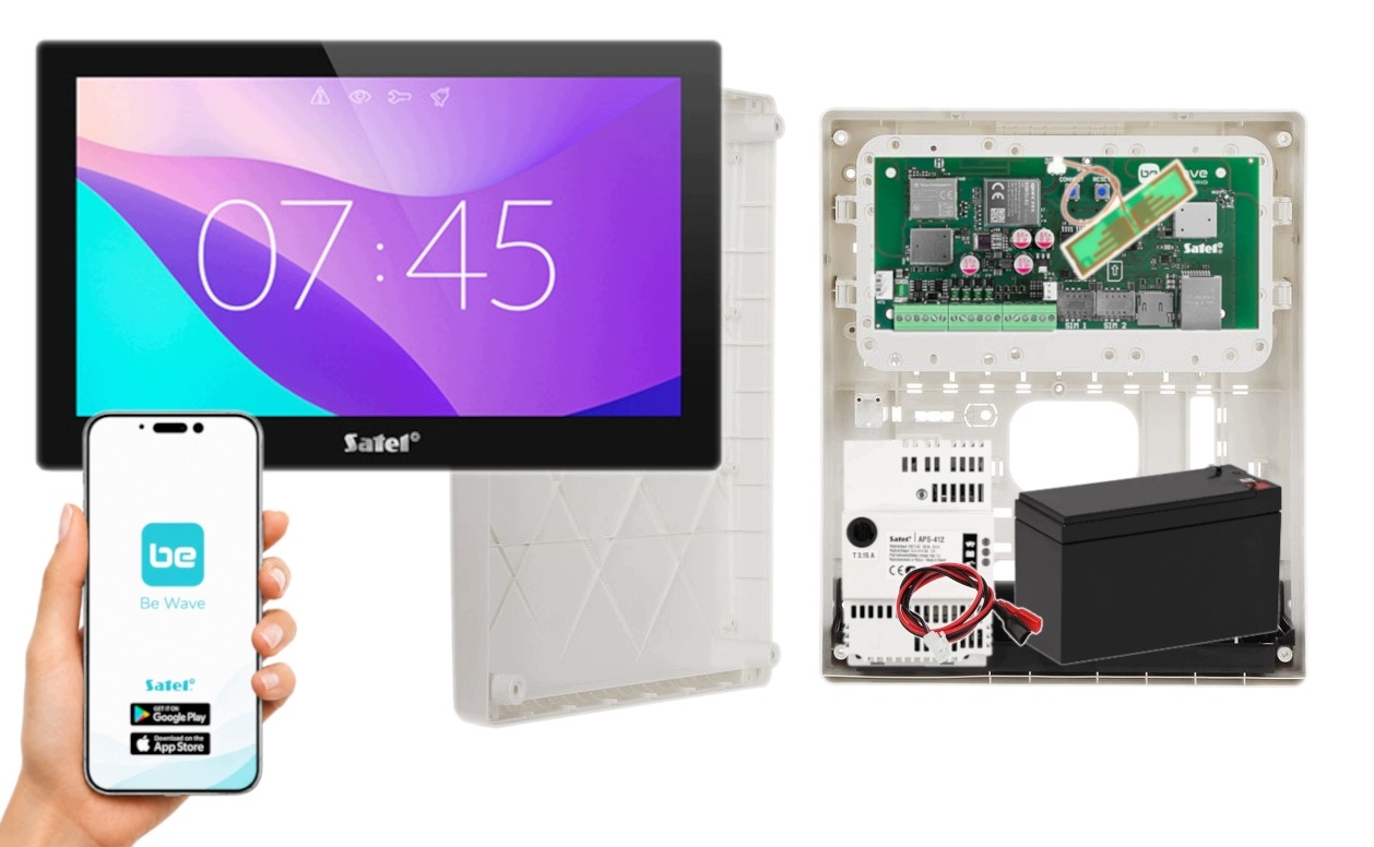 Alarm Do Domu System Alarmowy Satel Hybrid Zestaw WiFi Lan Gsm 10″ App