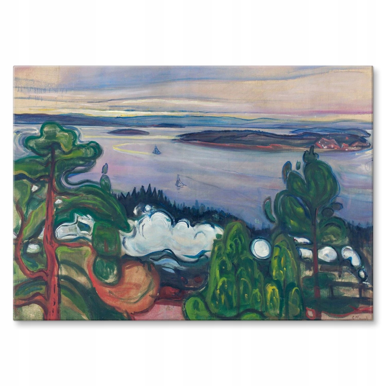 Kovový plakát Train smoke Edvard Munch Szyld Plech 42 x 59,4 cm Dárek