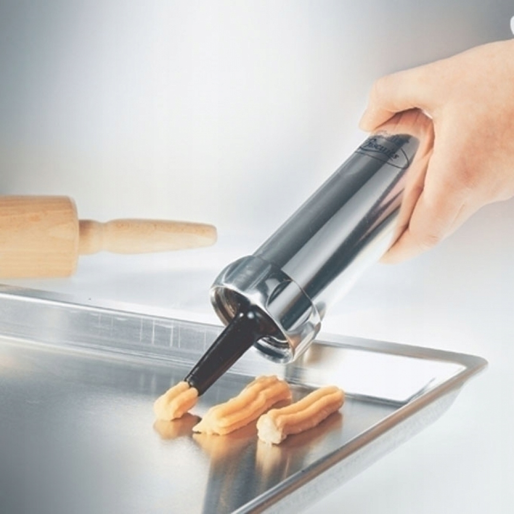 SZPRYCA CUKIERNICZA dekorator do ciast GEFU zestaw Rodzaj akcesoriów maszynka do ciastek