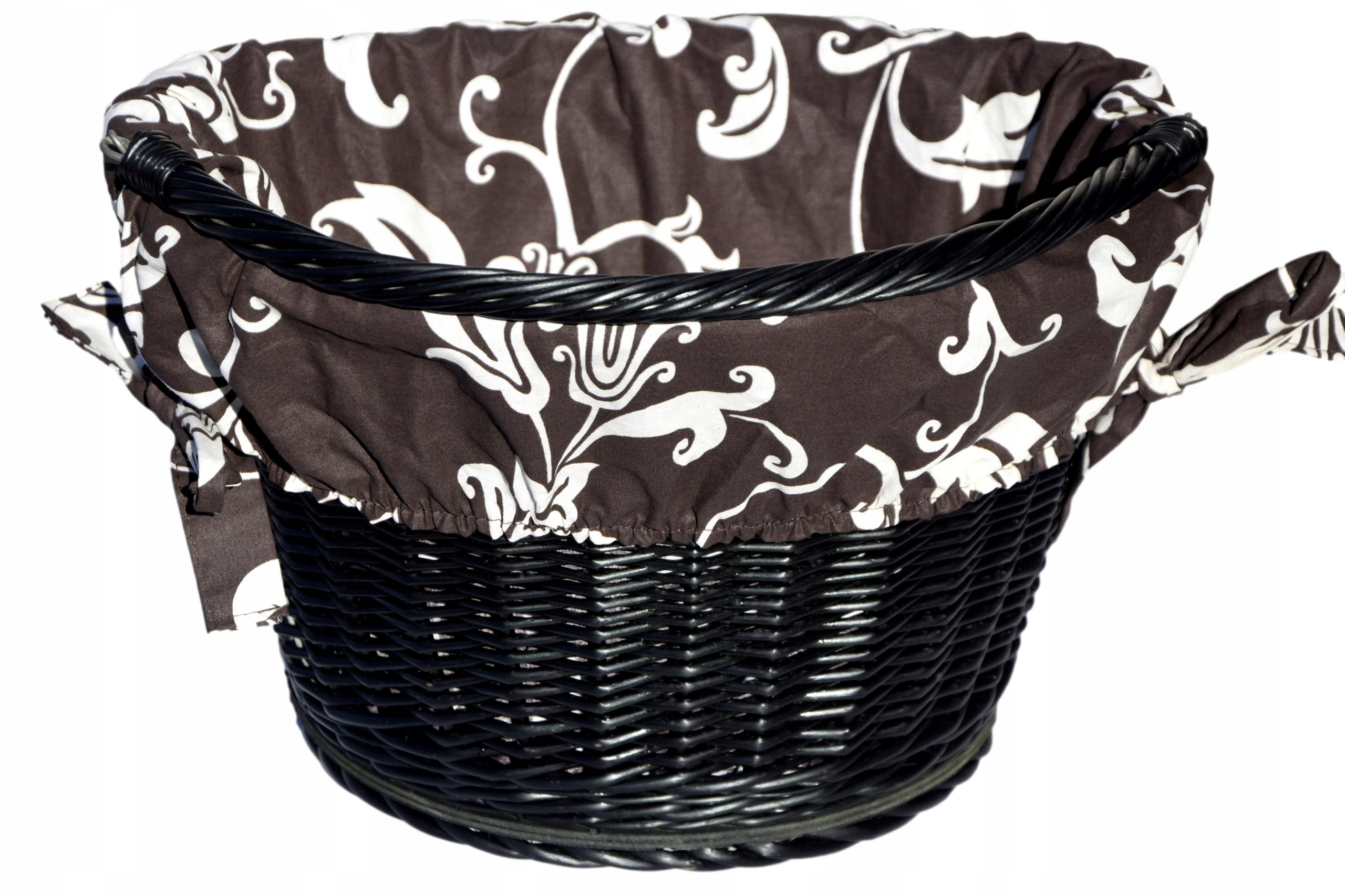 Koszyk wiklinowy na Click na rower Kosz rowerowy na Rower Czarny Pl