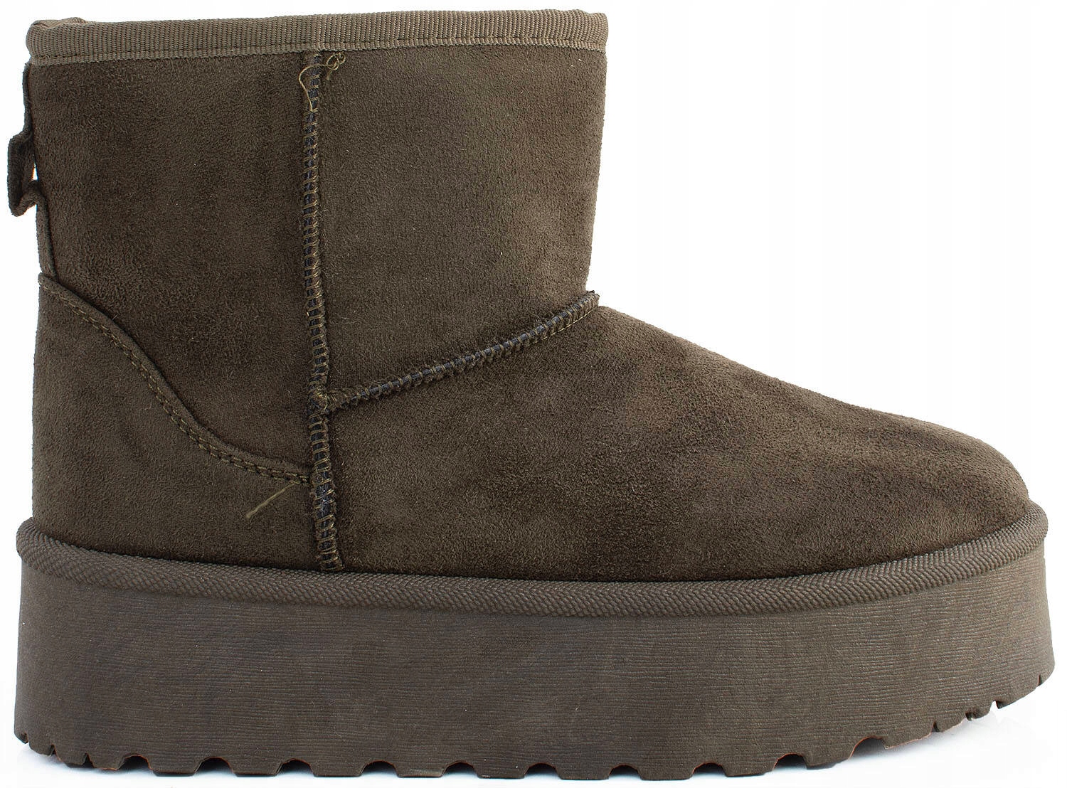 ŚNIEGOWCE ZIELONE OCIEPLANE KHAKI BOTKI NA PLATFORMIE 41 Marka inna