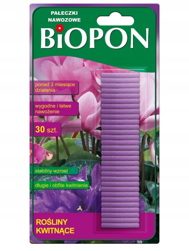 

Biopon Pałeczki Nawozowe Rośliny Kwitnące op.30szt